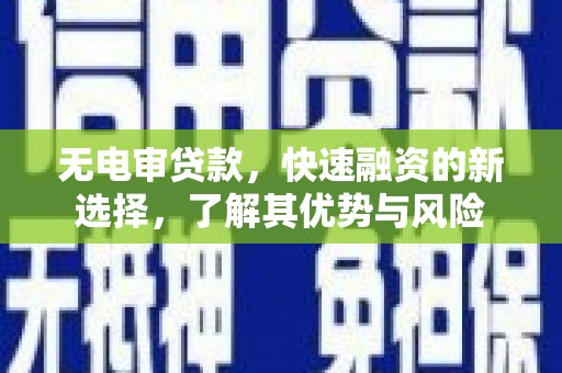 宝坻无电审贷款，快速融资的新选择，了解其优势与风险