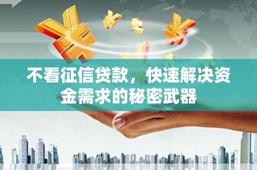 宝坻不看征信贷款，快速解决资金需求的秘密武器