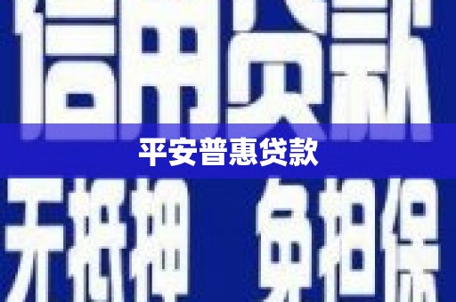 宝坻平安普惠贷款