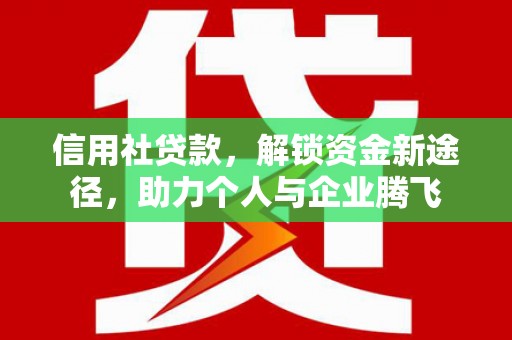 宝坻信用社贷款，解锁资金新途径，助力个人与企业腾飞
