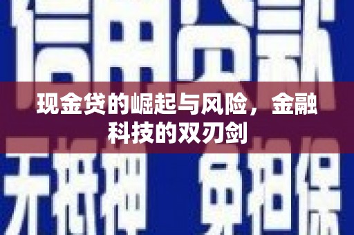 宝坻现金贷的崛起与风险，金融科技的双刃剑