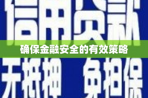 宝坻确保金融安全的有效策略
